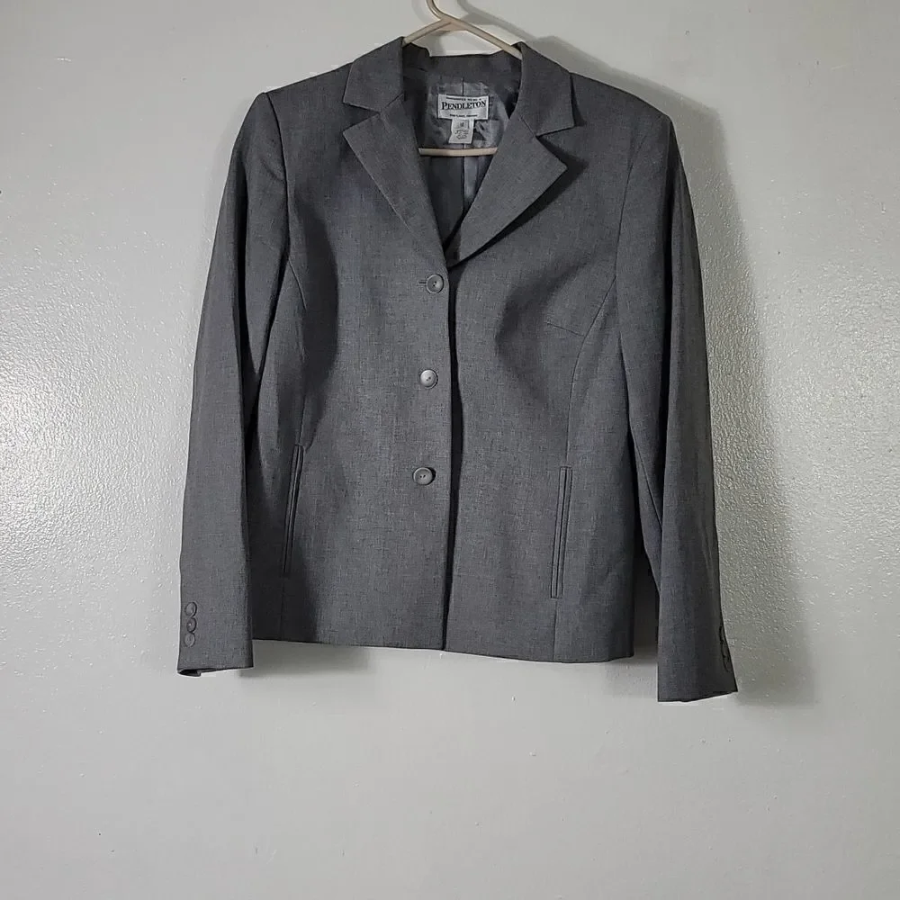 Pendleton Gray Wool Blazer